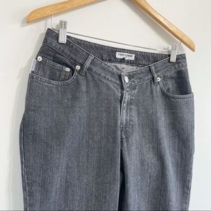 Opening Ceremony Dip Jeans straight leg black grey low rise front 90s Y2K